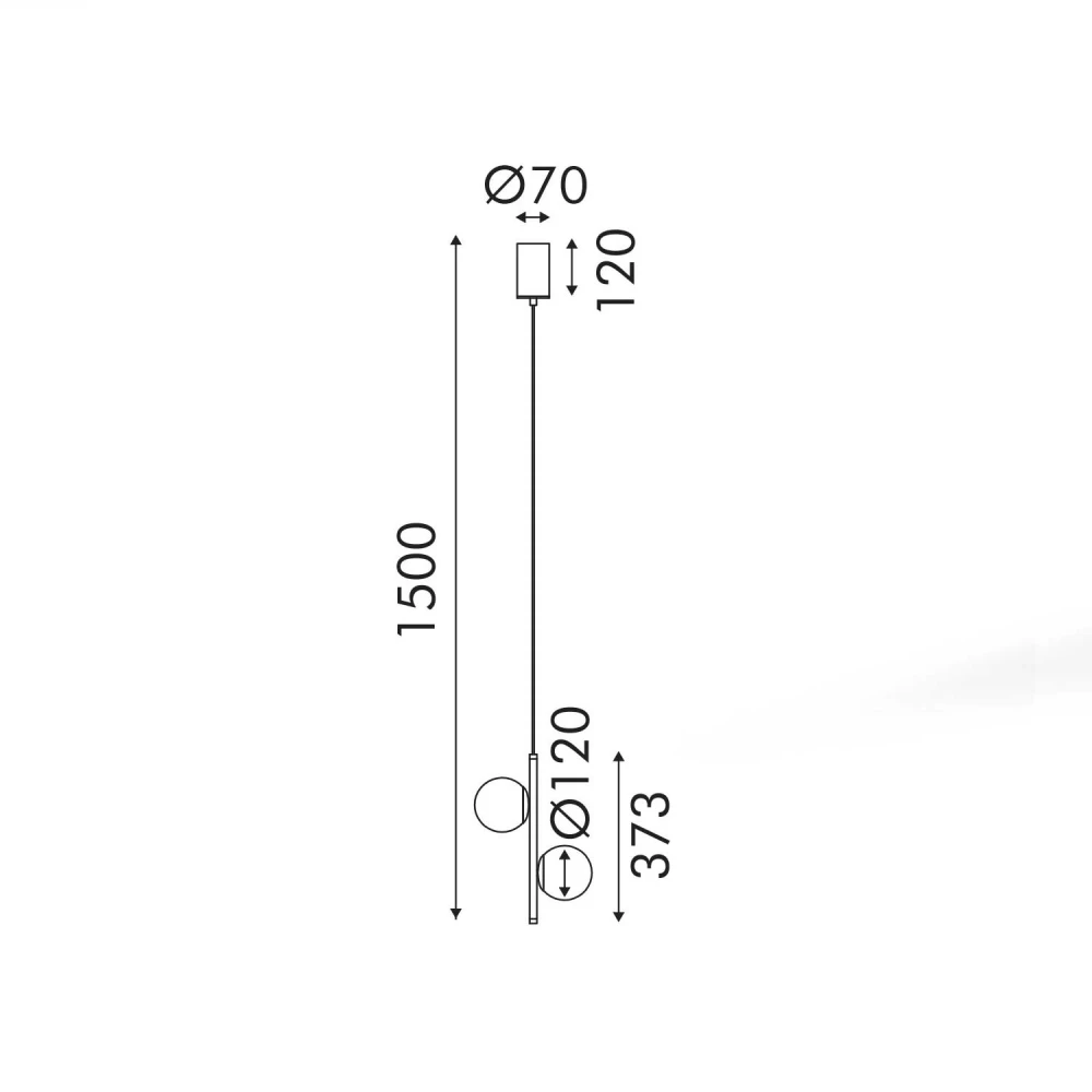 Κρεμαστό Φωτιστικό LED ACA Ball OKN96162BK Αμμώδες Μαύρο 10W 3000K 1100lm