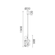 Κρεμαστό Φωτιστικό LED ACA Ball OKN96163BK Αμμώδες Μαύρο 15W 3000K 1650lm