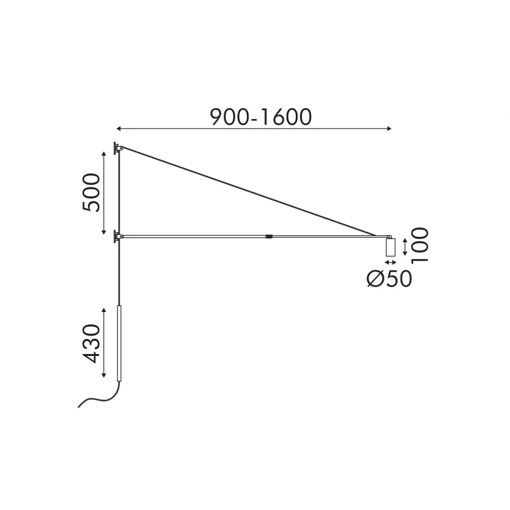 Επιτοίχιο Φωτιστικό LED ACA Bella OKN5014WBK Αμμώδες Μαύρο 6W 3000K 430lm
