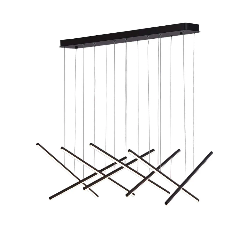 ΚΡΕΜΑΣΤΟ ΦΩΤΙΣΤΙΚΟ LED ACA KY011AC14XΒΚ CORE ΑΜΜΩΔΕΣ ΜΑΥΡΟ ΑΛΟΥΜΙΝΙΟ + ΣΙΛΙΚΟΝΗ 80W 2800K-3200K-4000K 3200LM IP20 650MMX8PCS