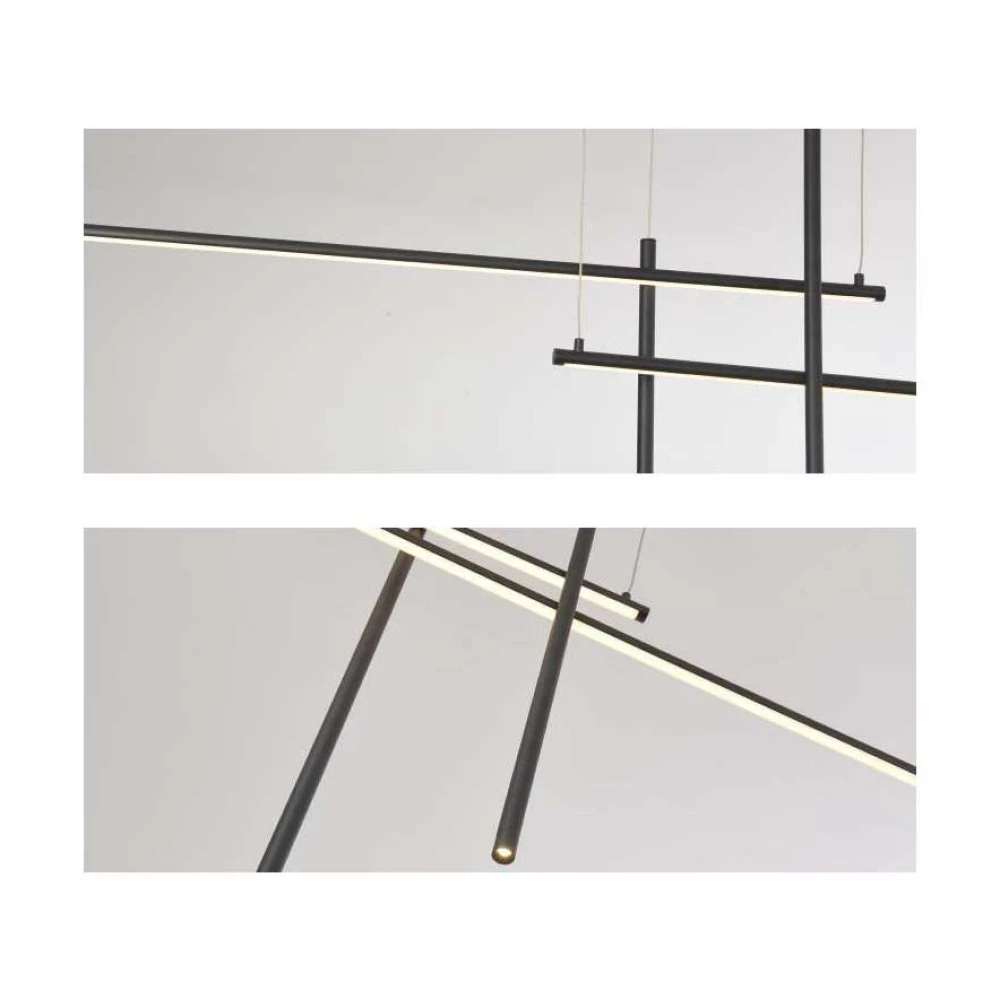 Κρεμαστό Φωτιστικό LED ACA Chiara OKN9600B36 Αμμώδες Μαύρο 36W 3000K 1700lm