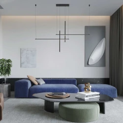 Κρεμαστό Φωτιστικό LED ACA Chiara OKN9600B36 Αμμώδες Μαύρο 36W 3000K 1700lm