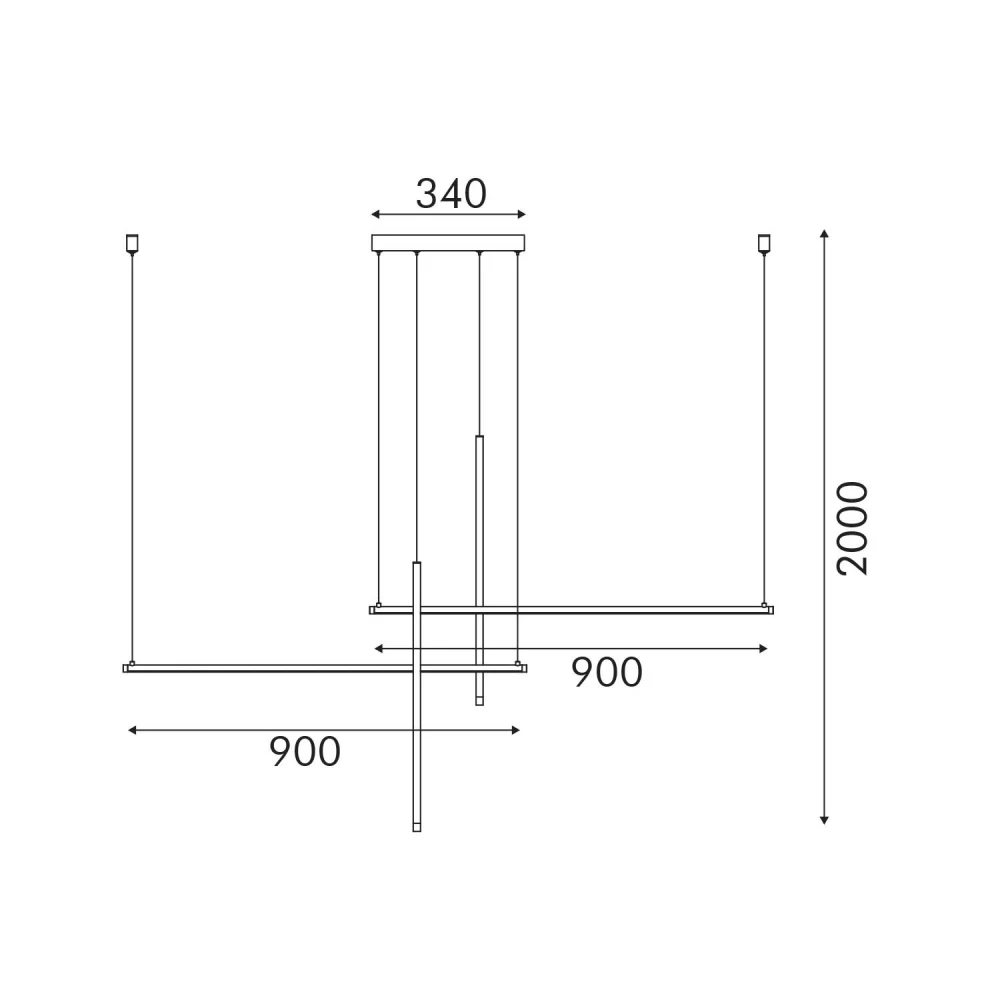 Κρεμαστό Φωτιστικό LED ACA Chiara OKN9600B36 Αμμώδες Μαύρο 36W 3000K 1700lm