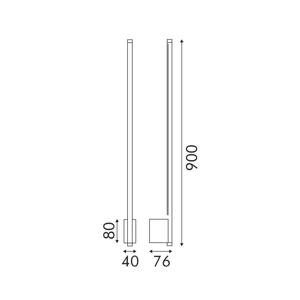Επιτοίχιο Φωτιστικό LED ACA Frodo OKN9600AS9BK Αμμώδες Μαύρο 15W 3000K 531lm