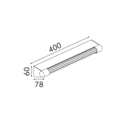 IMPERIAL-ΦΩΤΙΣΤΙΚΟ ΕΠΙΤΟΙΧΙΟ ΜΠΡΟΝΖΕ ΑΛΟΥΜΙΝΙΟΥ LED SMD 9W 3000K 405LM IP44 400x78x60mm ACA