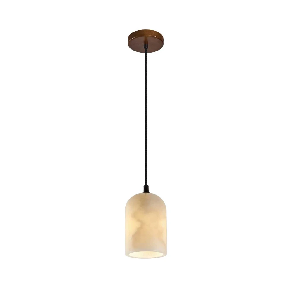 OCN-ΦΩΤΙΣΤΙΚΟ ΚΡΕΜΑΣΤΟ KARI ICE JADE & ΞΥΛΟ ΣΥΜΒΑΤΙΚΟ 1xE27 IP20 Φ100x1500mm ISYRA - ACA