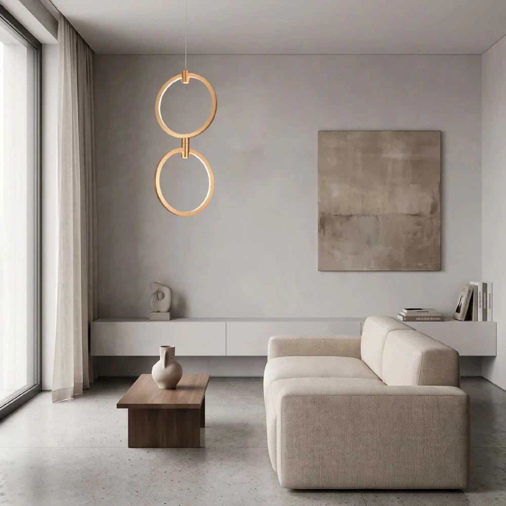 ΚΡΕΜΑΣΤΟ ΦΩΤΙΣΤΙΚΟ LED ACA KY011EC29QGD LILO ΜΑΤ ΧΡΥΣΟ ΑΛΟΥΜΙΝΙΟ + ΣΙΛΙΚΟΝΗ 26W 2800K-3200K-4000K 1050LM IP20 250MMX2