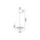 LOFTY- PENDANT LAMP SAND GOLD ALUMINIUM LED SMD 8W 2700Κ 560LM IP20 Φ300x1500mm ACA