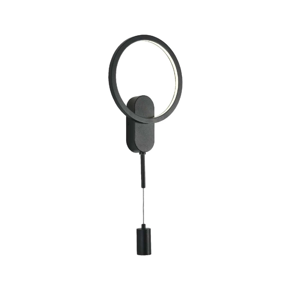 ΕΠΙΤΟΙΧΙΟ ΦΩΤΙΣΤΙΚΟ LED ACA KY011BFBK LOOP ΑΜΜΩΔΕΣ ΜΑΥΡΟ ΑΛΟΥΜΙΝΙΟ + ΣΙΛΙΚΟΝΗ 15W 2800K-3200K-4000K 480 LM IP20 250MM