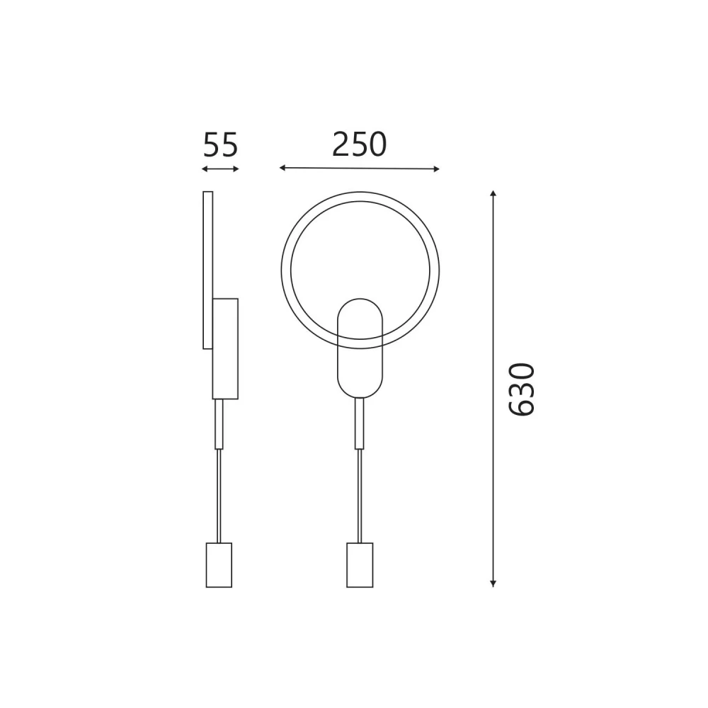 ΕΠΙΤΟΙΧΙΟ ΦΩΤΙΣΤΙΚΟ LED ACA KY011BFBK LOOP ΑΜΜΩΔΕΣ ΜΑΥΡΟ ΑΛΟΥΜΙΝΙΟ + ΣΙΛΙΚΟΝΗ 15W 2800K-3200K-4000K 480 LM IP20 250MM
