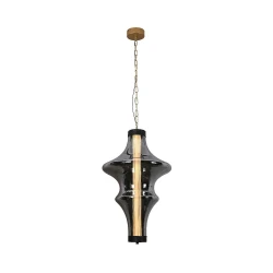 ΚΡΕΜΑΣΤΟ ΦΩΤΙΣΤΙΚΟ ACA HM25150SM ΜΑΥΡΟ ΦΙΜΕ LED 18W 3000K IP20 D30XH120CM LUXA