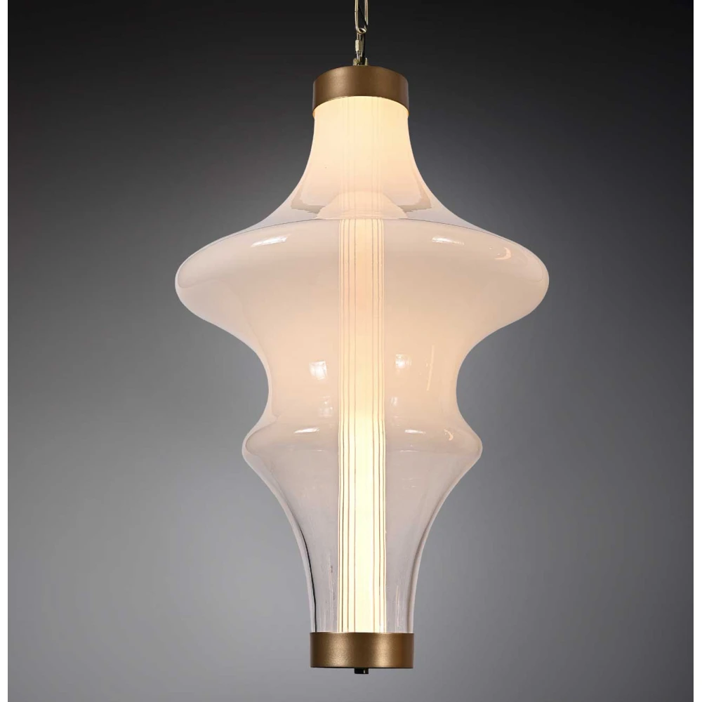 ΚΡΕΜΑΣΤΟ ΦΩΤΙΣΤΙΚΟ ACA HM25150WH ΧΡΥΣΟ ΛΕΥΚΟ ΓΥΑΛΙ LED 18W 2700K-3000K-4000K IP20 D30XH120CM LUXA