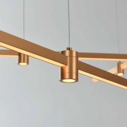 ΚΡΕΜΑΣΤΟ ΦΩΤΙΣΤΙΚΟ LED ACA KY011EC46QGD MAST ΜΑΤ ΧΡΥΣΟ ΑΛΟΥΜΙΝΙΟ + ΣΙΛΙΚΟΝΗ 50W 2800K-3200K-4000K 2000LM IP20 1000MMX5