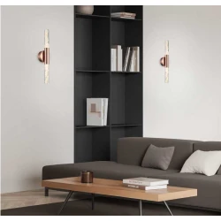 OASIS-ΦΩΤΙΣΤΙΚΟ ΕΠΙΤΟΙΧΟ ΧΑΛΚΙΝΟ ΑΛΟΥΜΙΝΙΟΥ LED COB 13W CCT 650LM IP20 120X88X533MM ACA