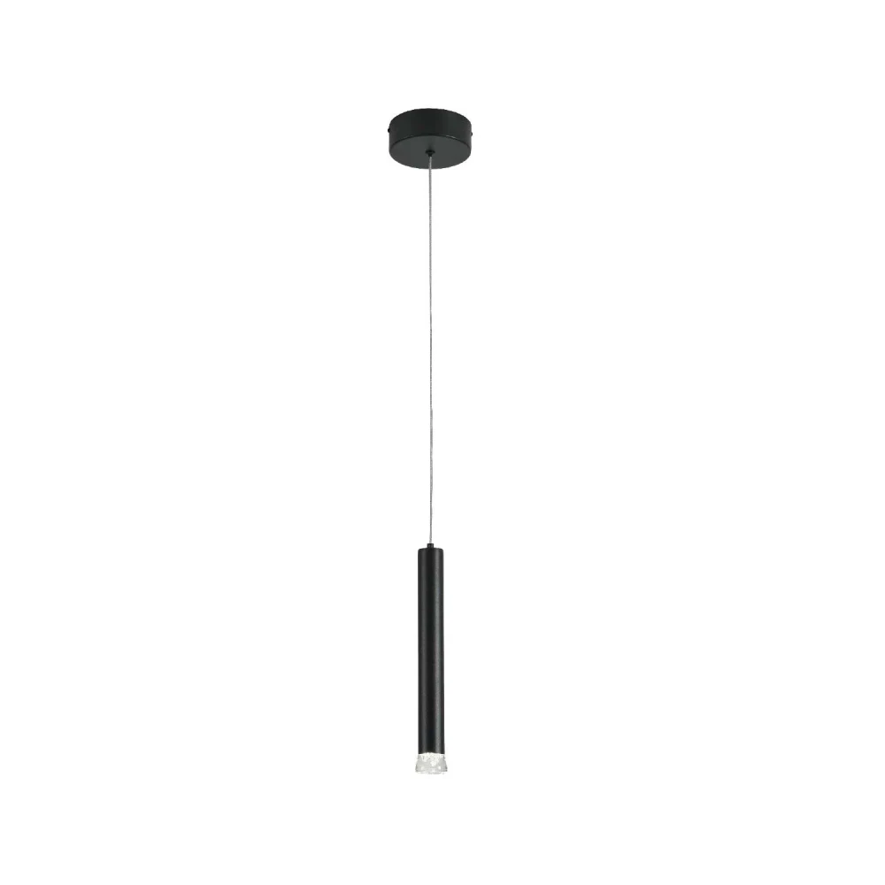 ΚΡΕΜΑΣΤΟ ΦΩΤΙΣΤΙΚΟ LED ACA KY011NC25BK RAPENZO ΑΜΜΩΔΕΣ ΜΑΥΡΟ ΑΛΟΥΜΙΝΙΟ 6W 2800K-3200K-4000K 240LM IP20 Φ30MMXH300MM