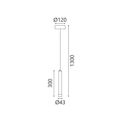 ΚΡΕΜΑΣΤΟ ΦΩΤΙΣΤΙΚΟ LED ACA KY011NC25WH RAPENZO ΑΜΜΩΔΕΣ ΛΕΥΚΟ ΑΛΟΥΜΙΝΙΟ 6W 2800K-3200K-4000K 240LM IP20 Φ30MMXH300MM
