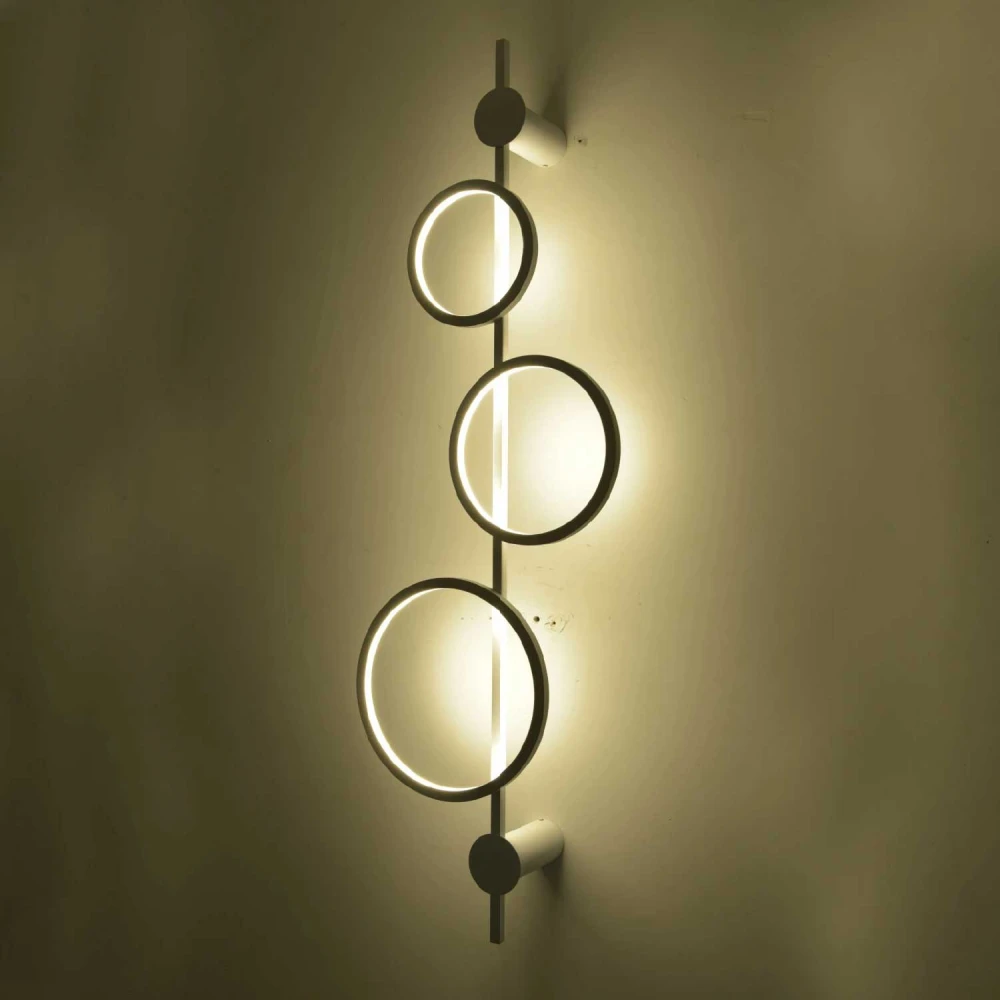 ΕΠΙΤΟΙΧΙΟ ΦΩΤΙΣΤΙΚΟ LED ACA KY011BFCBK RINGY ΑΜΜΩΔΕΣ ΜΑΥΡΟ ΑΛΟΥΜΙΝΙΟ + ΣΙΛΙΚΟΝΗ 25W 2800K-3200K-4000K 1200LM IP20 200X250X300MM