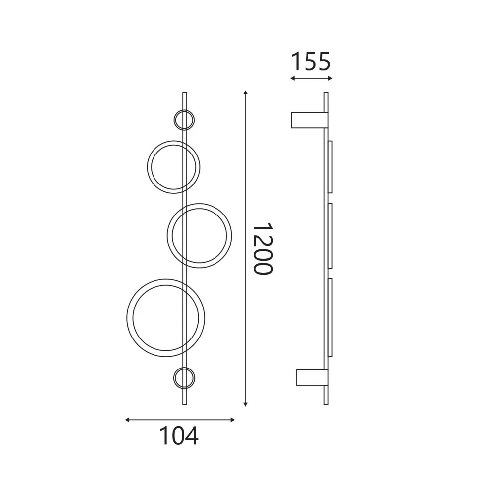 ΕΠΙΤΟΙΧΙΟ ΦΩΤΙΣΤΙΚΟ LED ACA KY011BFCWH RINGY ΑΜΜΩΔΕΣ ΛΕΥΚΟ ΑΛΟΥΜΙΝΙΟ + ΣΙΛΙΚΟΝΗ 25W 2800K-3200K-4000K 1200LM IP20 200X250X300MM