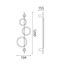 ΕΠΙΤΟΙΧΙΟ ΦΩΤΙΣΤΙΚΟ LED ACA KY011BFCWH RINGY ΑΜΜΩΔΕΣ ΛΕΥΚΟ ΑΛΟΥΜΙΝΙΟ + ΣΙΛΙΚΟΝΗ 25W 2800K-3200K-4000K 1200LM IP20 200X250X300MM