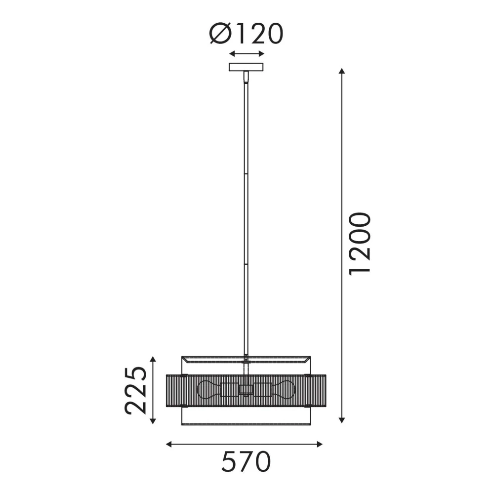 ΚΡΕΜΑΣΤΟ ΦΩΤΙΣΤΙΚΟ ACA ROOTED MP251049 ΛΕΥΚΟ-ΑΝΟΙΧΤΟ ΚΑΦΕ 4XE27 40W
