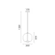 ΚΡΕΜΑΣΤΟ ΦΩΤΙΣΤΙΚΟ ACA HM9160CL ΜΑΥΡΟ LED 10W 3000K IP20 D30XH120CM ROYALE