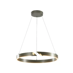 ΚΡΕΜΑΣΤΟ ΦΩΤΙΣΤΙΚΟ LED ACA KY011EC92C RUNO ΜΑΤ ΑΣΗΜΙ ΑΛΟΥΜΙΝΙΟ + ΣΙΛΙΚΟΝΗ 30W 2800K-3200K-4000K 900LM IP20 Φ600MM