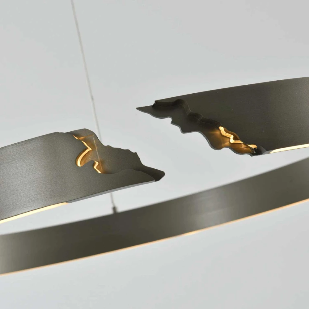 ΚΡΕΜΑΣΤΟ ΦΩΤΙΣΤΙΚΟ LED ACA KY011EC92C RUNO ΜΑΤ ΑΣΗΜΙ ΑΛΟΥΜΙΝΙΟ + ΣΙΛΙΚΟΝΗ 30W 2800K-3200K-4000K 900LM IP20 Φ600MM