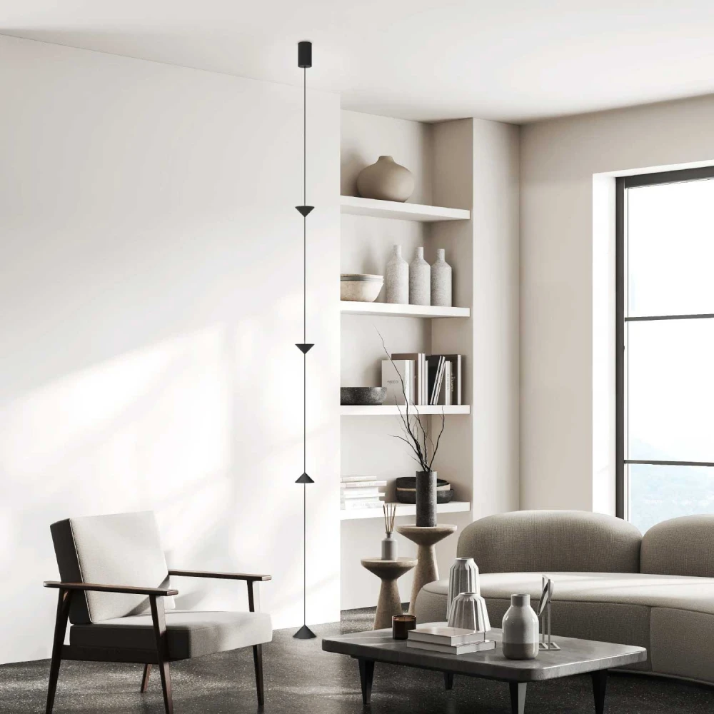Κρεμαστό Φωτιστικό LED ACA Sundrop OKN6001PBK Αμμώδες Μαύρο 12W 3000K 370lm