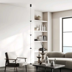 Κρεμαστό Φωτιστικό LED ACA Sundrop OKN6001PBK Αμμώδες Μαύρο 12W 3000K 370lm