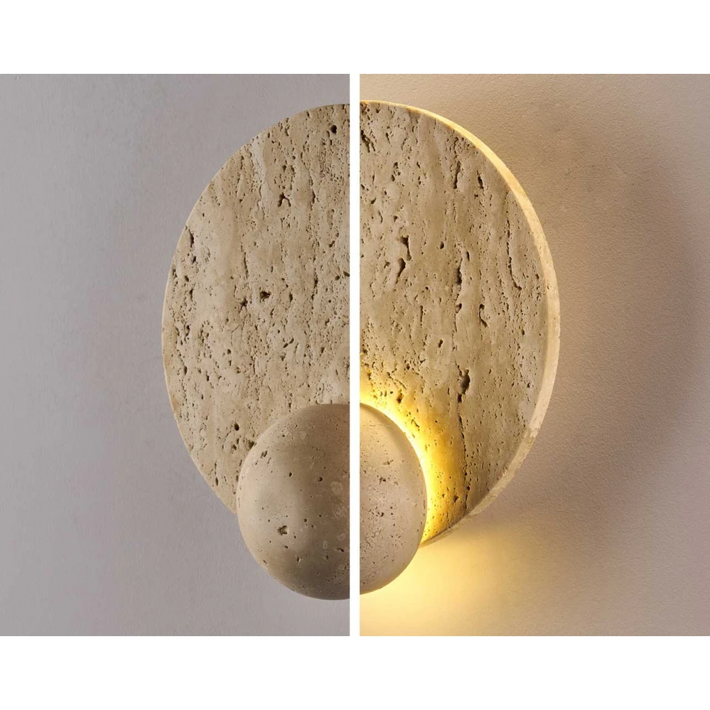 OCN-ΦΩΤΙΣΤΙΚΟ ΕΠΙΤΟΙΧΟ ΚΙΤΡΙΝΗ ΤΡΑΒΕΡΤΙΝΗ LED 4W 3000K 40LM IP20 Φ230mm TERVANO - ACA
