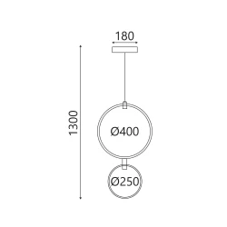 ΚΡΕΜΑΣΤΟ ΦΩΤΙΣΤΙΚΟ LED ACA KY011ECWH TWIN ΑΜΜΩΔΕΣ ΛΕΥΚΟ ΑΛΟΥΜΙΝΙΟ + ΣΙΛΙΚΟΝΗ 30W 2800K-3200K-4000K 1200LM IP20 250+400MM