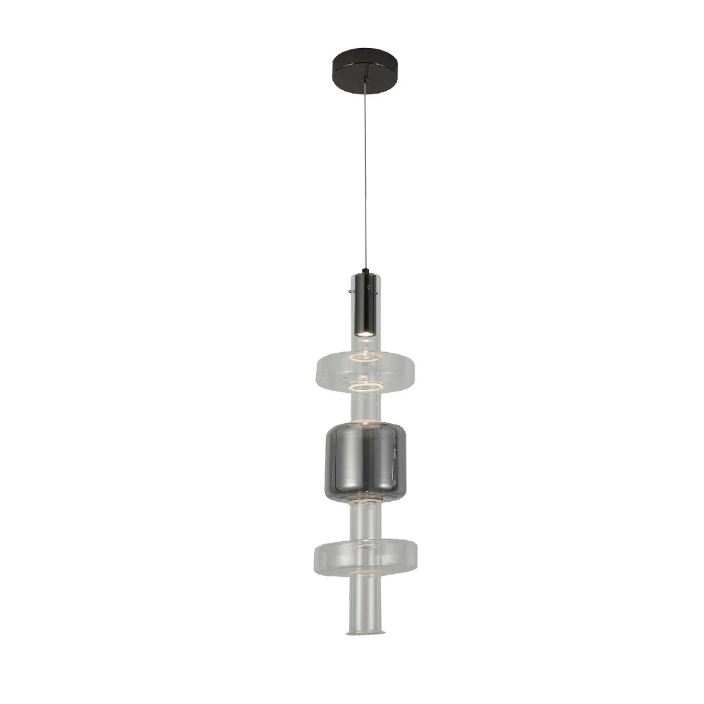 ΚΡΕΜΑΣΤΟ ΦΩΤΙΣΤΙΚΟ ACA HM250263BC ΜΑΥΡΟ ΔΙΑΦΑΝΕΣ COB 5W 3000K IP20 D20XH120CM VYRA