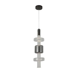 ΚΡΕΜΑΣΤΟ ΦΩΤΙΣΤΙΚΟ ACA HM250263BC ΜΑΥΡΟ ΔΙΑΦΑΝΕΣ COB 5W 3000K IP20 D20XH120CM VYRA