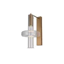 ΦΩΤΙΣΤΙΚΟ ΤΟΙΧΟΥ ACA HM25026B ΧΡΥΣΟ ΔΙΑΦΑΝΕΣ COB 5W 3000K IP20 L22XW28XH38CM VYRA