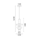 ΚΡΕΜΑΣΤΟ ΦΩΤΙΣΤΙΚΟ ACA HM25026GC ΧΡΥΣΟ ΔΙΑΦΑΝΕΣ COB 5W 3000K IP20 D20XH120CM VYRA