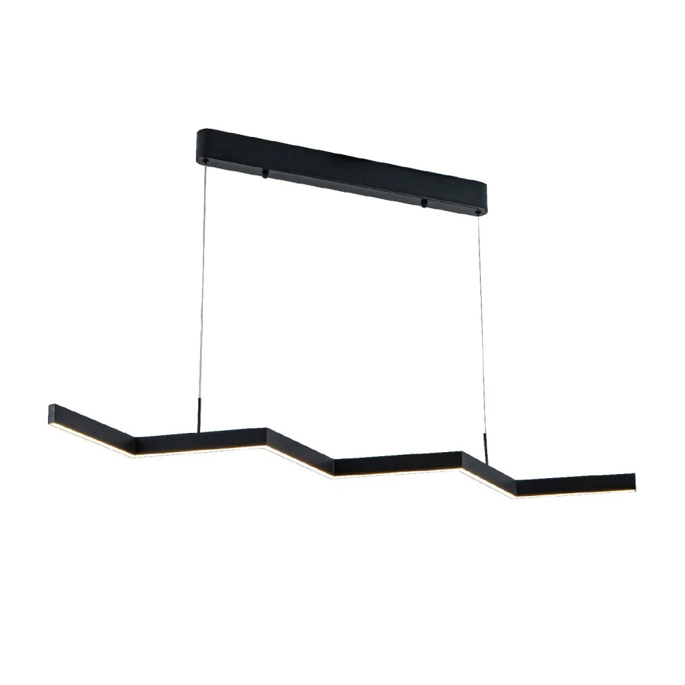 ΚΡΕΜΑΣΤΟ ΦΩΤΙΣΤΙΚΟ LED ACA KY011AD25BK ZIGZAG ΑΜΜΩΔΕΣ ΜΑΥΡΟ ΑΛΟΥΜΙΝΙΟ + ΣΙΛΙΚΟΝΗ 30W 2800K-3200K-4000K 1200LM IP20 1200MM