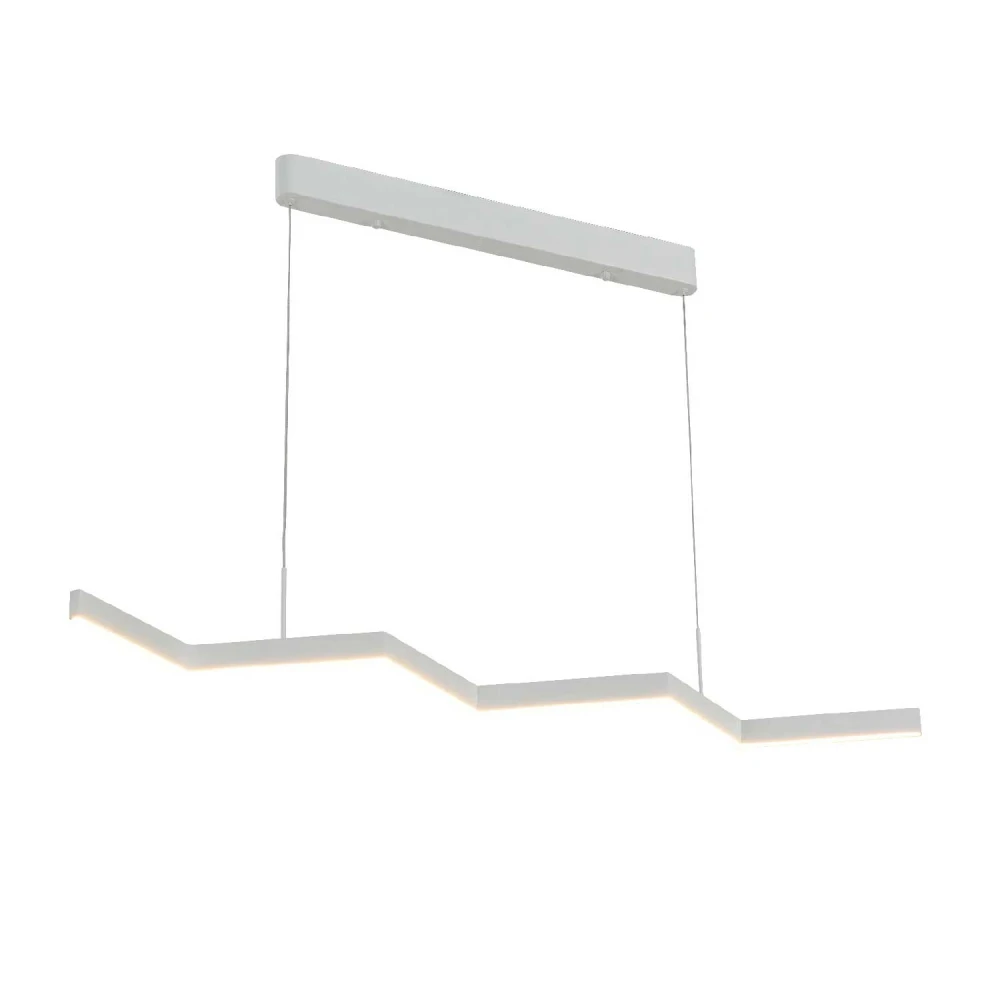ΚΡΕΜΑΣΤΟ ΦΩΤΙΣΤΙΚΟ LED ACA KY011AD25WH ZIGZAG ΑΜΜΩΔΕΣ ΛΕΥΚΟ ΑΛΟΥΜΙΝΙΟ + ΣΙΛΙΚΟΝΗ 30W 2800K-3200K-4000K 1200LM IP20 1200MM