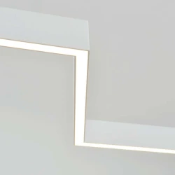 ΚΡΕΜΑΣΤΟ ΦΩΤΙΣΤΙΚΟ LED ACA KY011AD25WH ZIGZAG ΑΜΜΩΔΕΣ ΛΕΥΚΟ ΑΛΟΥΜΙΝΙΟ + ΣΙΛΙΚΟΝΗ 30W 2800K-3200K-4000K 1200LM IP20 1200MM