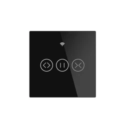 WIFI ΔΙΑΚΟΠΤΗΣ ΚΟΥΡΤΙΝΑΣ 1g  ΜΑΥΡΟ N+L 86*86mm ACA