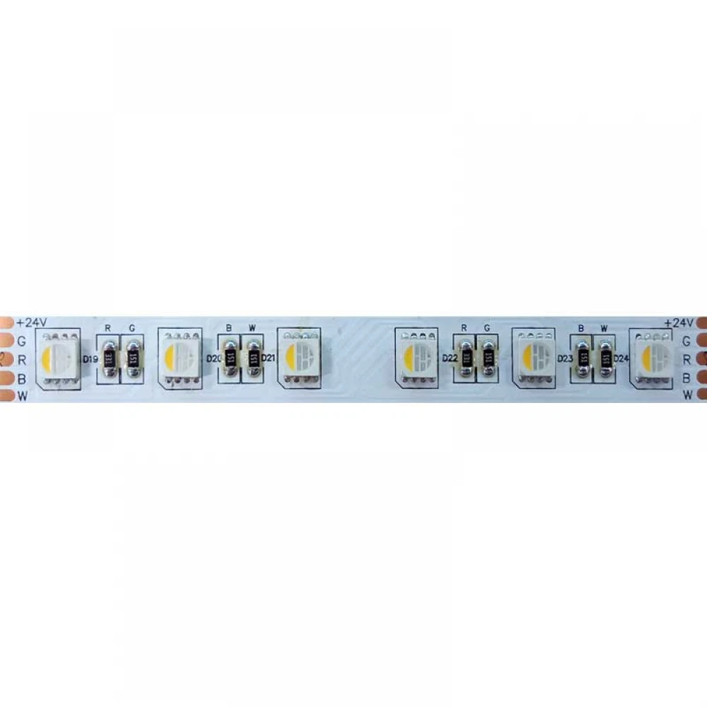 5 Μέτρα Led Ταινία 17W/M 24V DC IP65 NANO RGBW-6500K 12mm - ACA