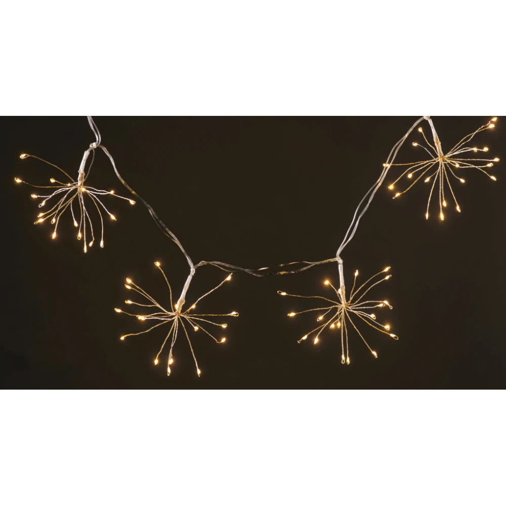 Fairy Lights 300 (15x20) CLUSTER MINI LED Λαμπάκια σε Σειρά Ρεύματος , Ασημί Καλώδιο Χαλκού Σταθερά, Θερμό Λευκό 4,2+1m 3,6W IP44 - ACA Christmas
