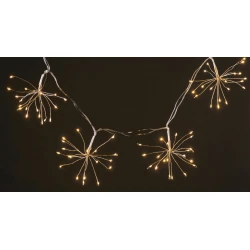 Fairy Lights 300 (15x20) CLUSTER MINI LED Λαμπάκια σε Σειρά Ρεύματος , Ασημί Καλώδιο Χαλκού Σταθερά, Θερμό Λευκό 4,2+1m 3,6W IP44 - ACA Christmas