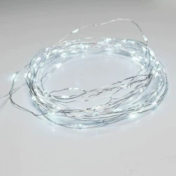 Fairy Lights 100 LED Λαμπάκια σε Σειρά Ρεύματος , Ασημί Καλώδιο Χαλκού Και 8 Προγράμματα, Ψυχρό Λευκό 10m+3m 1,8W IP44 - ACA Christmas