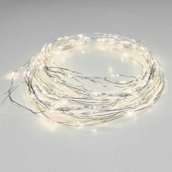 Fairy Lights 300 LED Λαμπάκια σε Σειρά Ρεύματος , Ασημί Καλώδιο Χαλκού Και 8 Προγράμματα, Θερμό Λευκό 30m+3m 7,2W IP44 - ACA Christmas
