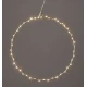 SILVER ROUND LED D40cm Λαμπάκια Με Καλώδιο Χαλκού Ασημί Και Αντάπτορα 3VDC IP44 Θερμό Λευκό - ACA