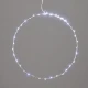 SILVER ROUND LED D50cm Με 65 ΜΙΝΙ LED Λαμπάκια Και Καλώδιο Χαλκού Ασημί IP44 Ψυχρό Λευκό - ACA