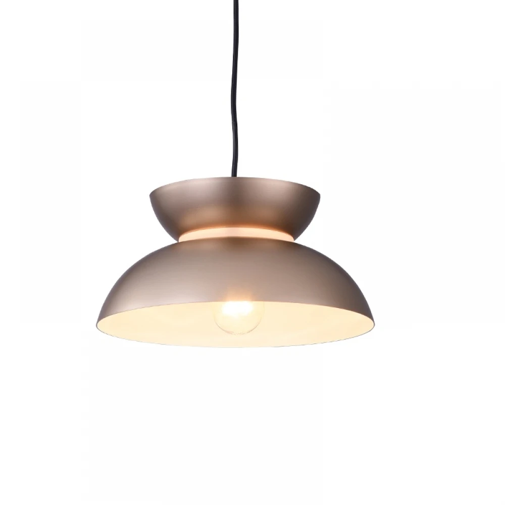 Κρεμαστό Φωτιστικό Μονόφωτο Μεταλλικό Σε Χρυσό Μπρονζέ Ø29cm 1xE27 AEOLUS - ACA Decor