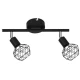Σποτ Φωτιστικό Μεταλλικό Με Πλέγμα Σε Μαύρο Χρώμα 2xE14 ALADDIN - ACA DECOR