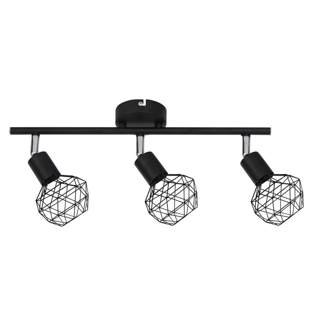 Σποτ Φωτιστικό Μεταλλικό Με Πλέγμα Σε Μαύρο Χρώμα 3xE14 ALADDIN - ACA DECOR
