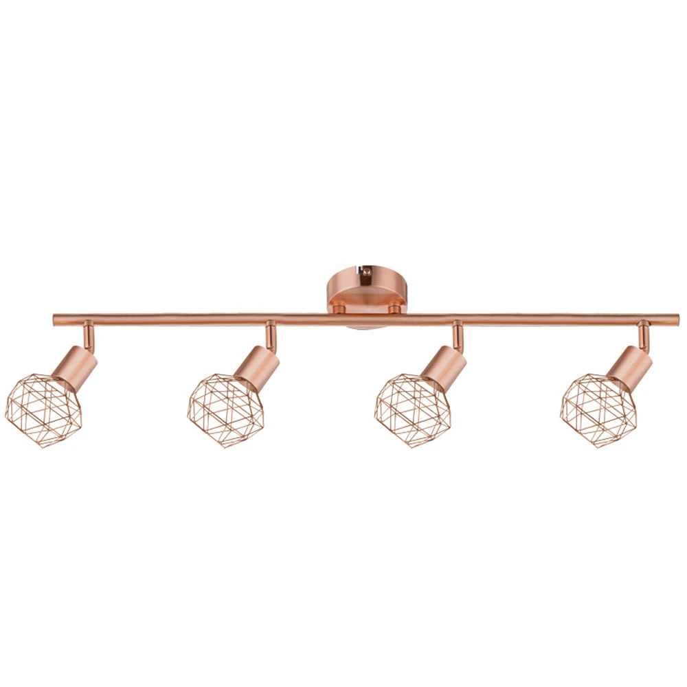 Σποτ Φωτιστικό Μεταλλικό Με Πλέγμα Σε Χάλκινο Χρώμα 4xE14 ALADDIN - ACA DECOR